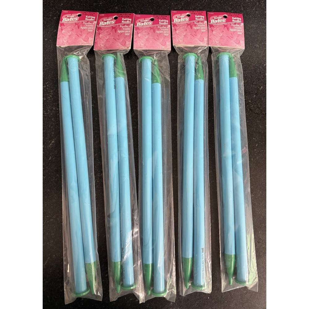 Susan Bates Size 19 15mm 14" Knitting Needles Lot of‎ 5 New Sealed